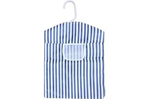 PaulStore Hanging Fabric Peg Bags Clothes Line Laundry Washing Basket Storage Pouch Hanger Blue
