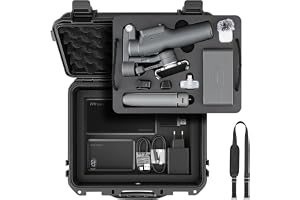 FPVtosky Dubbelt lager hårt fodral för DJI Osmo Mobile 8P Creator Combo, stor kapacitet EVA vattentät stötsäker förvaringsväs