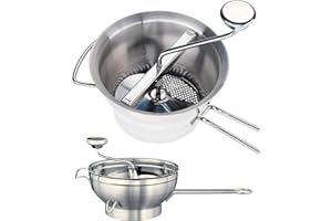TAYLORS EYE WITNESS Professional Stainless Steel Food Mill & Processor - Heavy Duty, Dishwasher Safe, Multipurpose Chopper with Fine & Coarse Blades - Ideal for Vegetables, Baby Food, Smoothies, Mash, and More