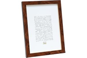 Deknudt Frames s43ag2 Cadre Photo avec Filet Doré Bois de Loupe Brun 18 x 24 cm