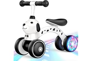 Dromlag Chien Draisienne Bebe 1 2 Ans, Jouet Enfant Cadeau Bebe 10-24 Mois, Cadeau Enfant Garcon Fille Anniversaire Draisienne avec 2 Roues Eclairage