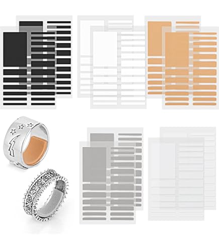 6 Sizes Black Invisible Ring Size Adjuster For Loose Rings Jewelry
