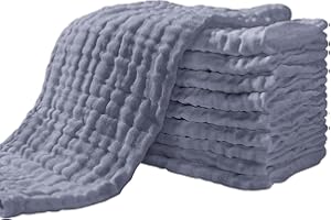 Yoofoss Panni Burp in Mussola per Neonati Confezione da 10 100% Cotone Salviette per Neonati Grandi 27X50cm Super Morbidi e Assorbenti per Ragazzi Ragazze