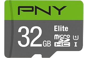PNY Elite Carte Mémoire microSDHC 32 Go + Adaptateur SD, Vitesse de Lecture 100 Mo/s, Classe 10 UHS-I, U1 pour vidéo Full HD