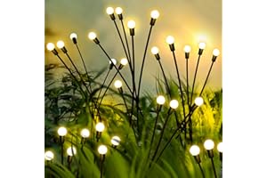CORATED 2 Pezzi 8 Led Luci Solari da Giardino, Luci Decorative Per Esterni IP65 Impermeabile, Luce Led Solare da Esterno per La Decorazione Del Percorso Del Cortile, Bianco Caldo