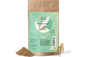 Ginseng Rouge Poudre Pure | Boostez l'Énergie, la Vitalité et la Concentration | 100% Naturel | Idéal pour l'Endurance et le Bien-être | Sans Additifs | Made in France, Rue des Plantes (100g)