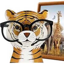 Porte-lunettes En Bois Puzzle 3D Motif Tigre – Rangement Original Pour Lunettes, Bijoux, Montres, Déco Bureau