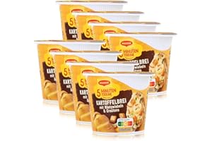 Maggi 5 Minuten-Terrine Kartoffelbrei und Röstzwiebeln, 8er Pack (8 x 59 g)