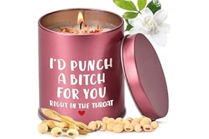 TUKEOO Christmas Funny Gifts for Women Her,9 Oz Natural Soy Wax Scented Candles，Secret Santa Gifts for Women on Valentines Anniversary Birthday
