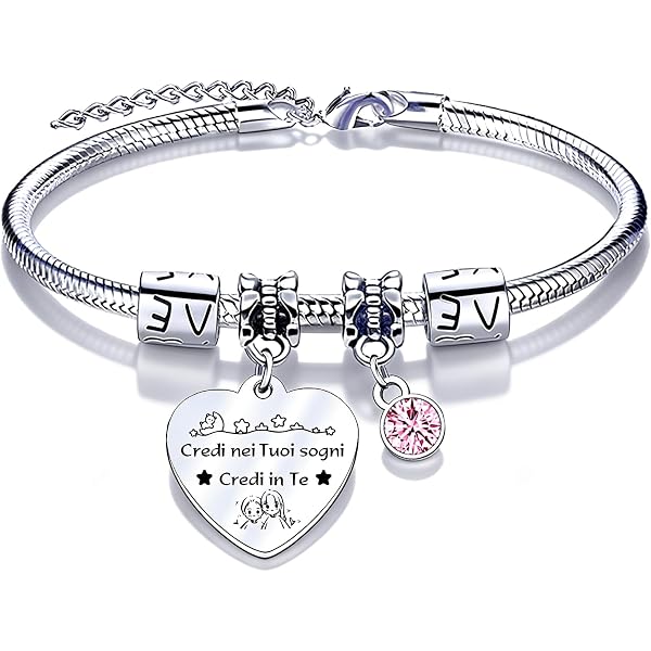 Bracciale donna acciaio scritta Le amiche sono le sorelle che ti scegli