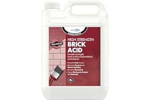 HOMETRIC 5L BOND-IT High Strength Brick Acid Cleaner CONCRETE MORTAR PATIO OIL Light, Hydrochloric Acid Remove Oil Stains And Grease From Tiles, Paving and Brickwork