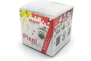 Pracht Creatives Hobby P90006-63501 Fun craft set 1 dla dzieci, prosty system wtykowy z małymi kamieniami z bioplastu do zaprojektowania 6 breloków (medalionów), bez prasowania i klejenia