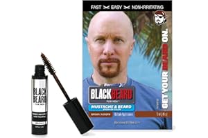 Blackbeard for Men - colore temporaneo per barba, con applicatore a spazzola, 12 ml, castano / ramato