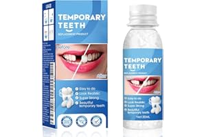 atnayo Temporary Tooth Filling Repair Kit, 30ml Moldable False Teeth Glue for Broken Lost Chipped Teeth Replacement
