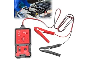 Gomety Testeur De Relais De Voiture : Dispositif De Diagnostic Professionnel, Testeur De Batterie De Voiture 12/24V Avec Pinces, Pour Moto Et Bateau, Kit De Test Portable, Affichage LED Rouge/Vert