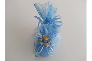 CAN SÜS 10X mit 5 Mandeln Gastgeschenk Junge Taufe Tischdeko Bilderrahmen Battesimo Kommunion Bebek Sekeri