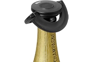 AdHoc FV31 dichter Sekt- und Champagnerverschluss GUSTO, Kunststoff/Silikon, schwarz
