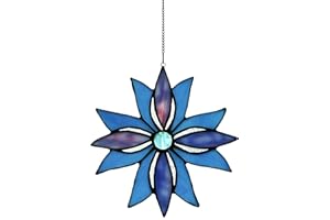 KARHUIMOYI Yaloyi Handcrafted Stained Glass Window Hanging Tiffany Style Stained Glass Sun Catcher for Window