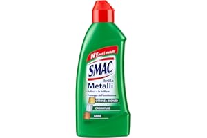 Smac - Brilla Metalli, Detergente Crema per Bronzo, Ottone, Rame e Cromature, Lucida e Protegge dall'Ossidazione, 250 ml