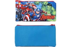 TDL Marvel Avengers Trousse Iron Man Hulk Captain America Thor, bleu, Trousse à crayons