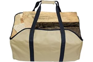 CACTIYE Sac de transport en toile pour bois de chauffage d'intérieur jaune décontracté, jaune, Décontracté