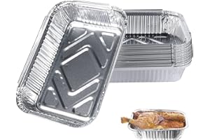 PiliStar Grill Aluschalen, 25 Aluminium Tropfschalen, Einwegschale aus Aluminium zum Grillen für Picknick, Grill, Ofen