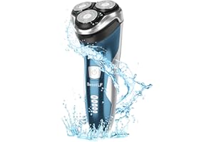 SweetLF Electric Shavers Men, Rotary Razor Cordless Shaver with Precision Trimmer Beard Trimmer Wet & Dry Shaver IPX7 Waterproof & LED Display SWS7105