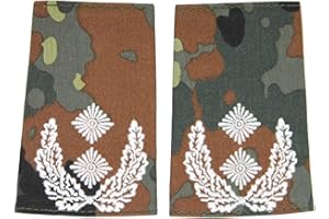 baum-m gmbh Rangschlaufen für Schulterklappen für die Deutsche Bundeswehr flecktarn mit weißem Stick