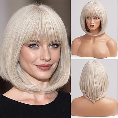 Acquista Parrucche Sintetiche Ombre Bionde Ondulate Lunghe Con Frangia Parrucche Bionde Evidenziate Da Donna Parrucca Cosplay Resistente Al Calore In Platino In Italia A Partire Da 8.79 - Foto 12