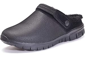 EAGSOUNI Damskie kapcie męskie, zimowe, ciepłe pluszowe, wodoodporne, kapcie, domowe, chodaki, do wnętrz, na zewnątrz, antypoślizgowe, wygodne buty