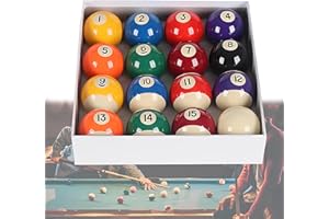 CHSG 16 Palle Da Biliardo In Resina, Grande 57.2mm, Multicolore palla Americane, Palle Da a Pois e Strisce, Adatto Per Sale Da Biliardo Gioco, Sale Da e Sport Ricreativi