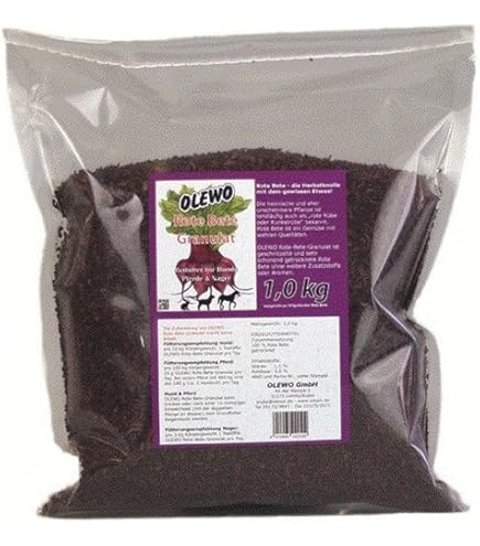 OLEWO Rote Bete-Granulat | 2,5 kg Ergänzungsfutter für Hund, Pferd