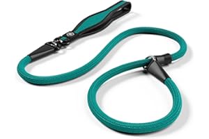 BullyBillows Anti-Pull Anti-Choking Training Dog Lead | 1.4m Active Light Dog Lead Designed With Graded Materials | Suitable For Strong Dogs | Suitable For All Dog Breeds | Turquoise