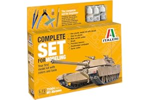 Italeri M-1 Abrams 72004 1:72 Kit complet de modélisme, construction sur pied, bricolage, loisirs, collage, kit de construction en plastique, accessoires inclus