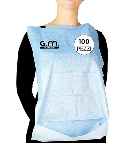 Bavaglino Adulto Con Tasca Bianco Economica 36x65cm (125 Pezzi - Foto 5