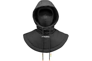 ROCKBROS Cagoules Polaire Homme Balaclava Chaud Coupe-Vent Cache-Cou à Capuchon sous Casque pour Vélo Moto Ski Trottinette