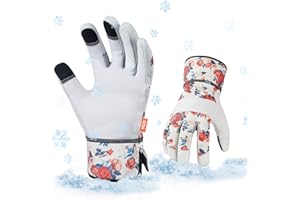 Vgo... Guantes de Jardinería Largo Touchscreen, Guantes Trabajo Anti espinas, Antipinchazos para Huerto Jardín, 1 Par