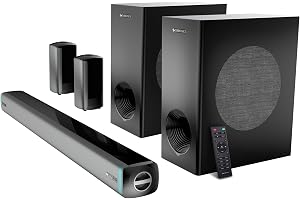 ZEBRONICS Juke bar 9550 pro 5.2 Soundbar (625 Watts), Dolby Audio, Dual Wireless Subwoofer & Wired Satellite, BT v5.3, HDMI ARC, Optical, Powerful Bass, RGB LED Lights, Wall Mountable, Silver