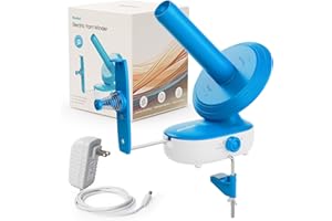 Etcokei Garnwickler, elektrischer Garnkugelwickler mit stufenloser Geschwindigkeit bei 2 Min/Knäuel und großer Kapazität bis zu 284 g, automatisches Strickwerkzeugzubehör zum Häkeln und Stricken,