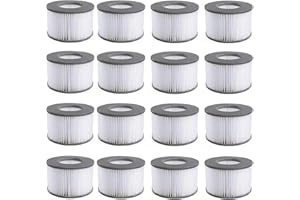 Vokowin Ersatzfilter für MSPA Whirlpool Ersatz Filter Filterkartusche Wasserfilter,Filter für Whirlpool, für heiße U-Boote und Spa, für aufblasbare Pools - Wasserfilter Modell ab 2020,16pcs