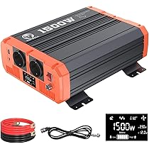 XWJNE 1500W Wechselrichter Reiner Sinus - 12V Auf 230V Mit Fernbedienung Für Wohnmobil & Auto