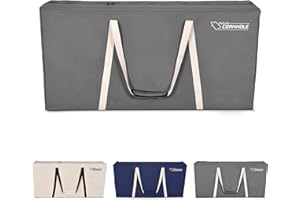 GoSports Canvas-Tragetasche mit Cornhole | Pro Grade 100 x 600 cm | Wählen Sie zwischen Marineblau, Grau und Naturleinenfarben