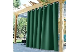 MINGPINHUIUS Cortinas de Exterior, Cortina Exterior con Ojales, Impermeables, Resistentes al Viento y a los Rayos UV, Opaco, para balcón, terraza, Porche, pérgola