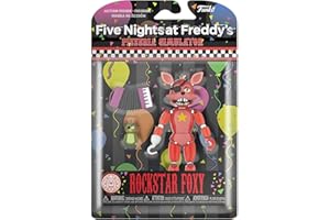 Funko Action Figure: Five Nights At Freddy's (FNAF) Pizza Sim - Rockstar Foxy - Glow in The Dark Translucent - Esclusiva Amazon - Giocattolo da Collezione