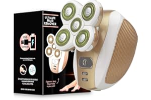 SAIKERMAN Upgrade Electric Women Hair Remover, Waterproof Painless Lady Shaver Cordless Bikini Razor Hair Trimmer Removal for Legs Face Body Lips[Rose Gold]