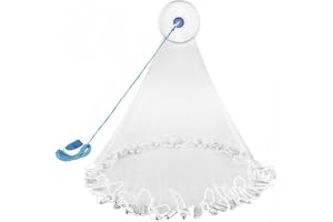 Kastnät för fiske, fisknät diameter 2,4 m, monofilament handkast fisknät saltvattensfisknät, saltvattensfisknät av nylon, kas
