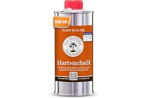 OLI-NATURA Hartwachsöl - 0.25L, farblos, natur - Holzöl für Möbel, Treppen, Türen & mehr - geprüft Allergikerfreundlich, lebensmittelecht-zertifiziert