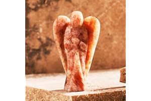 REIJU Stone of Self Empowerment - Reiki Healing Energy Charged Sunstone Crystal Angel (approx 4-5 cm) Beautifully Gift Wrapped with Description of Crystal Included
