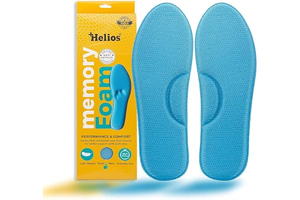 Helios Memory Foam for All Shoes Makes shoes Super Soft & Comfortable Memory Foam Insole (Men's, Men's(SIZE-9) Pack of 1)