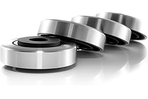 HiFi Lab Nóżki aluminiowe 45 x 15 cm, stopki do urządzeń, aluminium, pochłaniacz audio, stopy, szlachetne srebro, 4 x